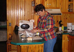 Chris making sandwiches